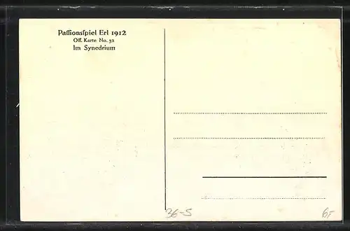 AK Erl /Tirol, Passionsspiele, Im Synedrium