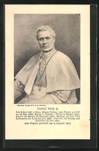 AK Papst Pius X. in vollem Ornat