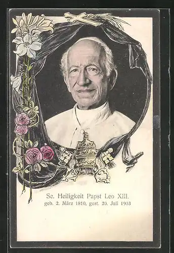 AK Seine Heiligkeit Papst Leo XIII.