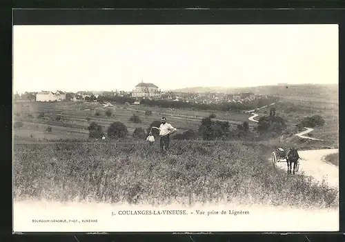 AK Coulanges-La-Vineuse, Vue prise de Lignères