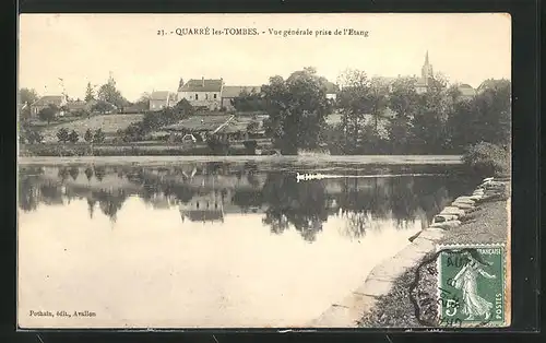 AK Quarré-les-Tombes, Vue générale prise de l`Etang