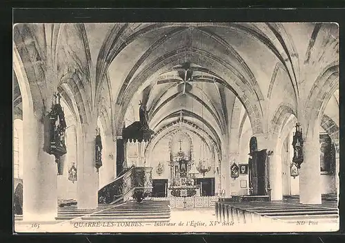 AK Quarré-les-Tombes, Intérieur de l`Eglise