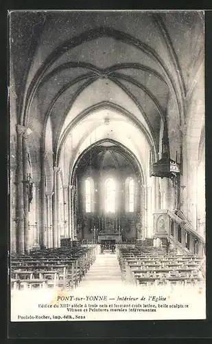 AK Pont-sur-Yonne, Intérieur de l`Eglise