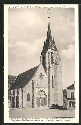 AK Pont-sur-Yonne, L`Eglise d`un beau style du XIIIe siècle