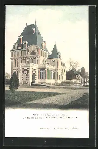 AK Bléneau, Château de la Motte-Jarry côté Ouest