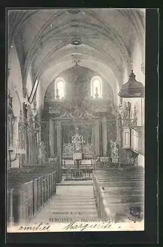 AK Sergines, Intérieur de l`Église