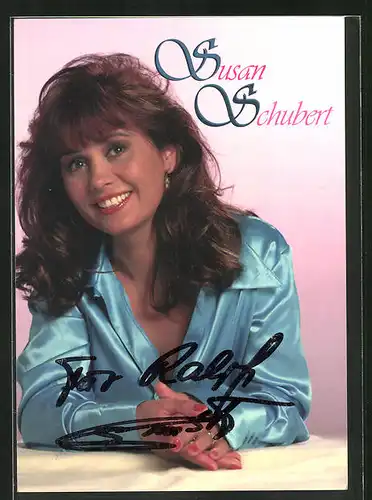 AK Musikerin Susan Schubert, mit Autograph