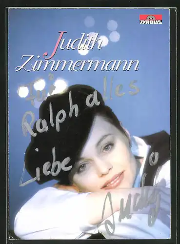AK Musiker Judith Zimmermann, mit Autograph