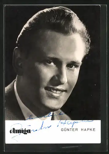 AK Musiker Günter Hapke, mit Autograph