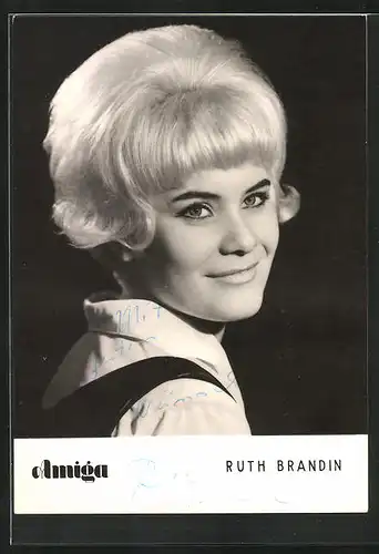 AK Musikerin Ruth Brandin, mit Autograph
