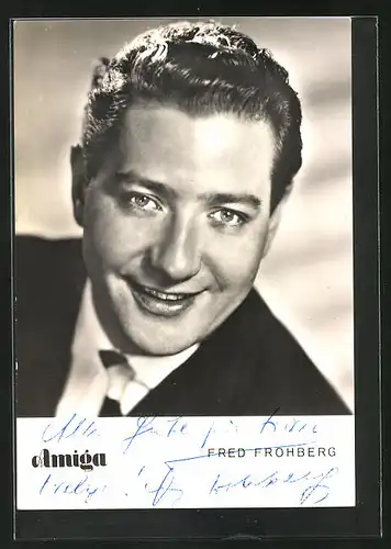 AK Musiker Fred Frohberg, mit Autograph