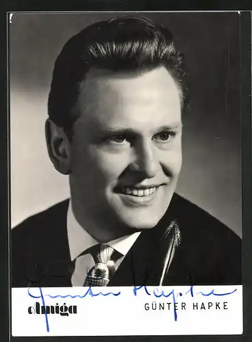 AK Musiker Günter Hapke, mit Autograph