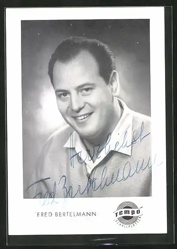 AK Musiker Fred Bertelmann, mit Autograph