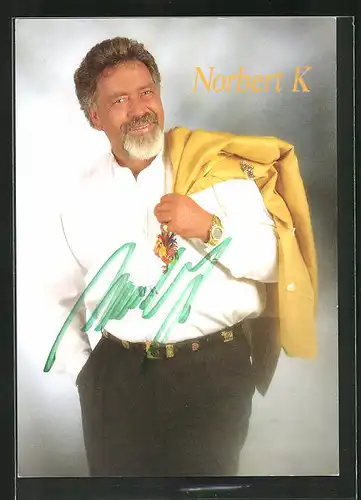 AK Musiker Norbert K, mit Autograph