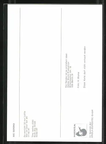 AK Musiker Ric Seroka, mit Autograph