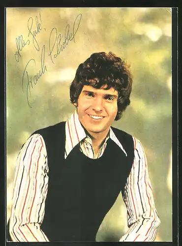 AK Musiker Frank Schöbel, mit Autograph