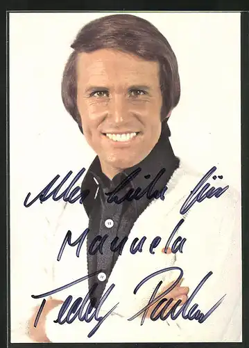 AK Musiker Teddy Parker, mit Autograph