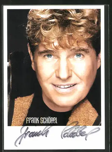 AK Musiker Frank Schöbel, mit Autograph