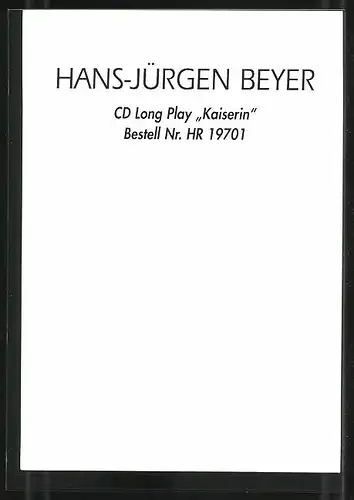 AK Musiker Hans-Jürgen Beyer mit freundlichem Lächeln und Autograph