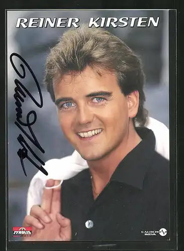 AK Musiker Reiner Kirsten mit freundlichem Lächeln und Autograph