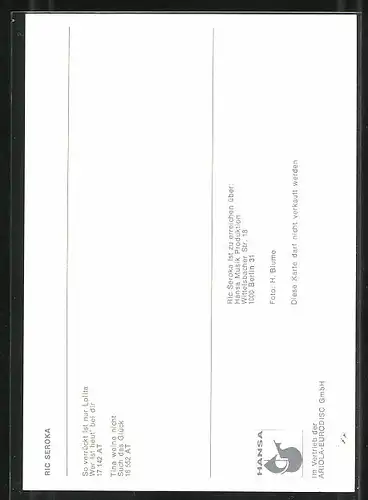 AK Musiker Ric Seroka, mit Autograph