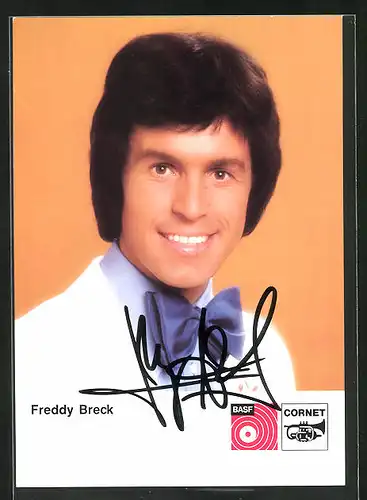 AK Musiker Freddy Breck, mit Autograph