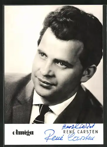 AK Musiker René Carsten, mit Autograph