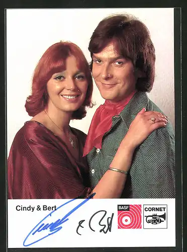AK Musikerduo Cindy & Bert, mit Autograph