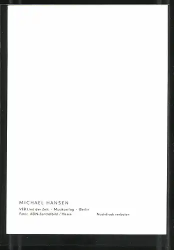 AK Autograph Michael Hansen, mit Autograph