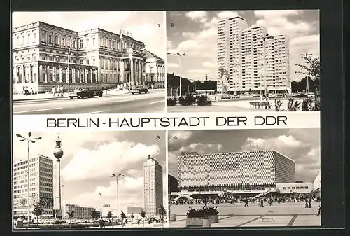 AK Berlin, Palais unter den Linden, Leninplatz, Alexanderplatz