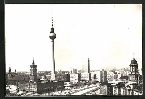 AK Berlin, Rathaus, Fernseh- und UKW-Turm