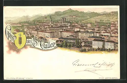 Lithographie St. Gallen, Teilansicht