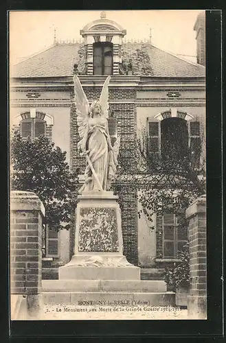 AK Montigny-la-Resle, Le Monument aux Morts de la Grande Guerre 1914-1918