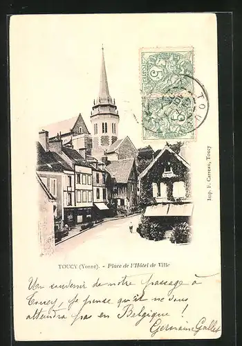 AK Toucy, Place de l`Hotel de Ville