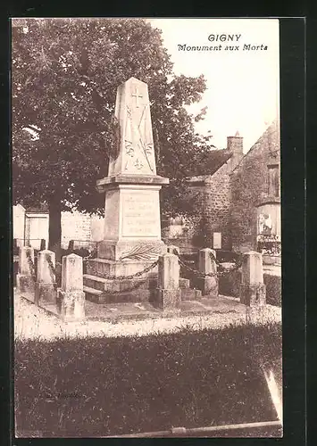 AK Gigny, Monument aux Morts