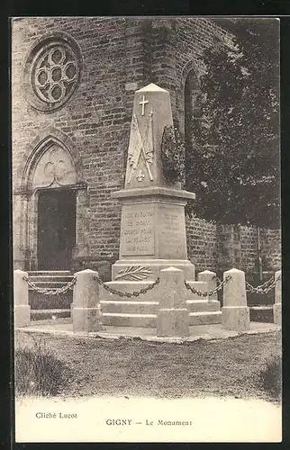 AK Gigny, Le Monument