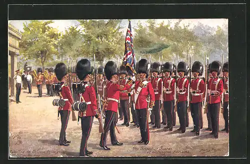 Künstler-AK Harry Payne: The Grenadier Guards or Wellington Barracks
