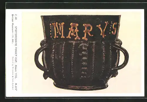 AK British Museum, Staffordshire Posset Cup 1700