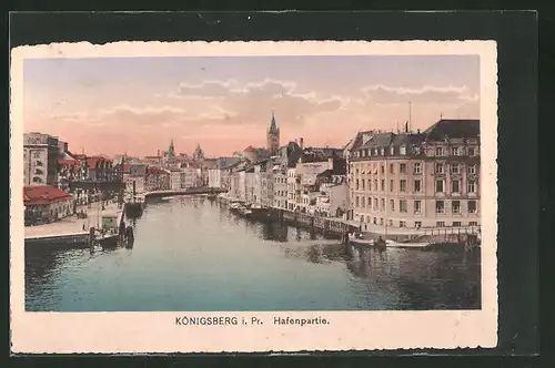 AK Königsberg i. Pr., Hafenpanorama