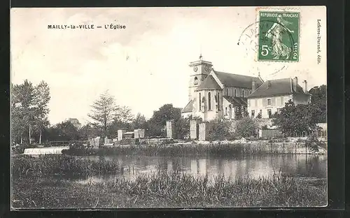 AK Mailly-la-Ville, l'Église