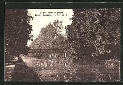 AK Èpineuil, Canal de Bourgogne, le Pont de fer