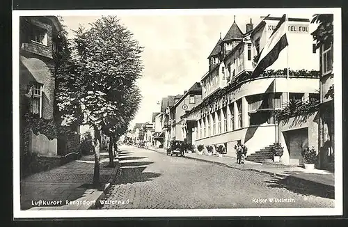 AK Rengsdorf / Westerwald, Kaiser-Wilhelm-Strasse mit Kurhotel Eul