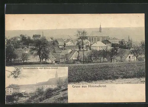 AK Himmelkron, Industrieschule und Blöden-Anstalt, Gesamtansicht