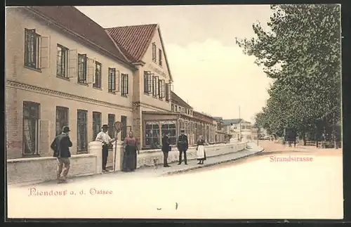 AK Niendorf / Ostsee, Strandstrasse mit Kurhotel