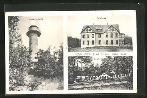 AK Bad Essen, Aussichtsturm, Gasthaus Berghaus