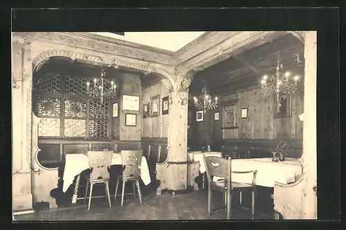 AK München, Gasthaus Kaiserstube, Innenansicht