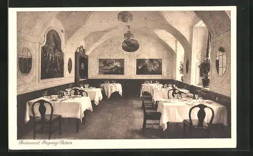 AK München, Restaurant Preysing-Palais, Innenansicht