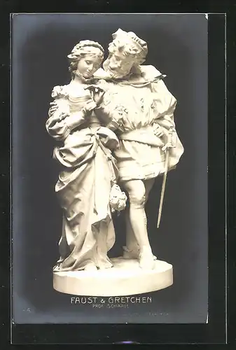 AK Skulptur Faust & Gretchen von Prof. Schwabe