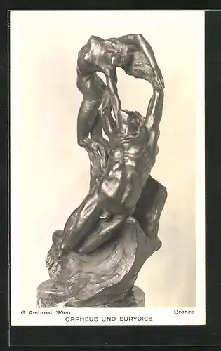 AK Bronze Orpheus und Eurydice von G. Ambrosi