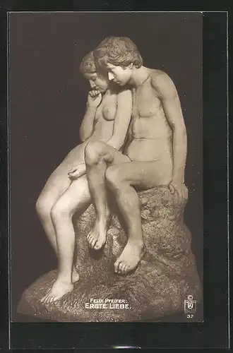 AK Skulptur Erste Liebe von Felix Pfeifer